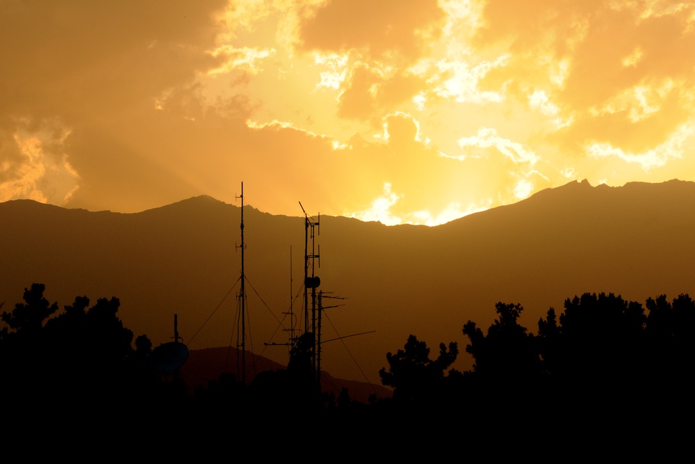 Majestic sunset over Kabul