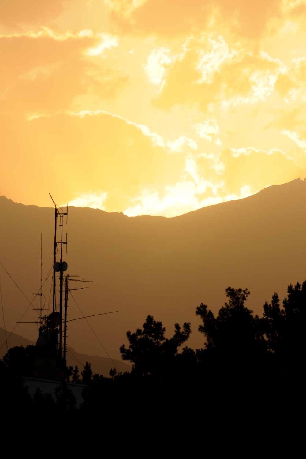 Majestic sunset over Kabul