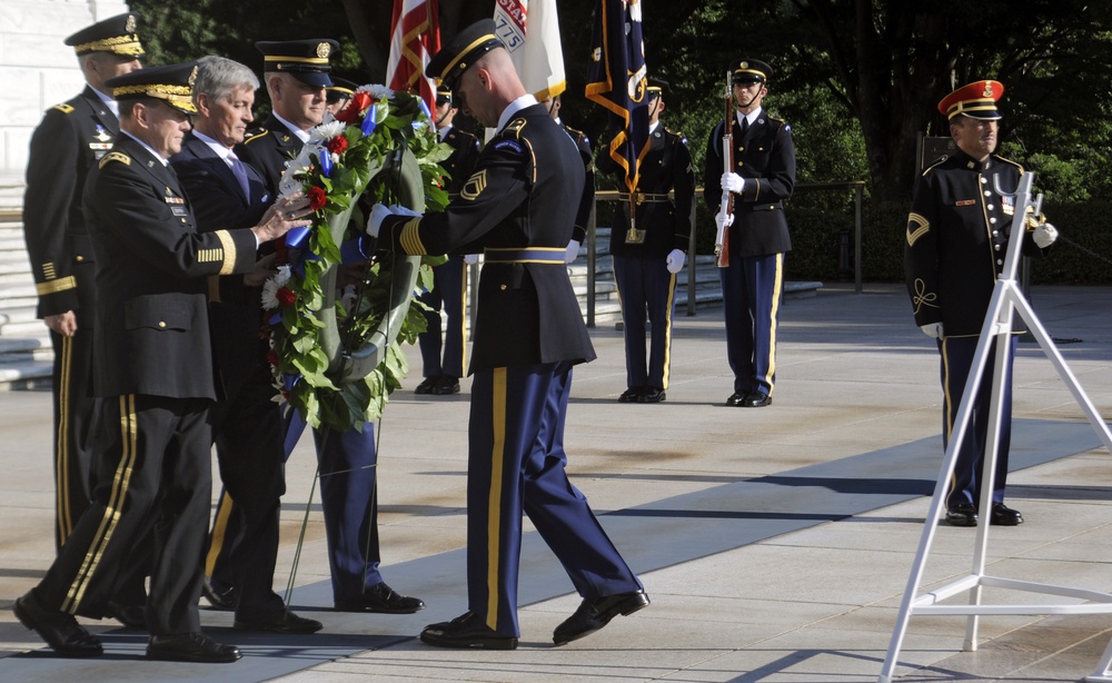 Army wreath ceremony