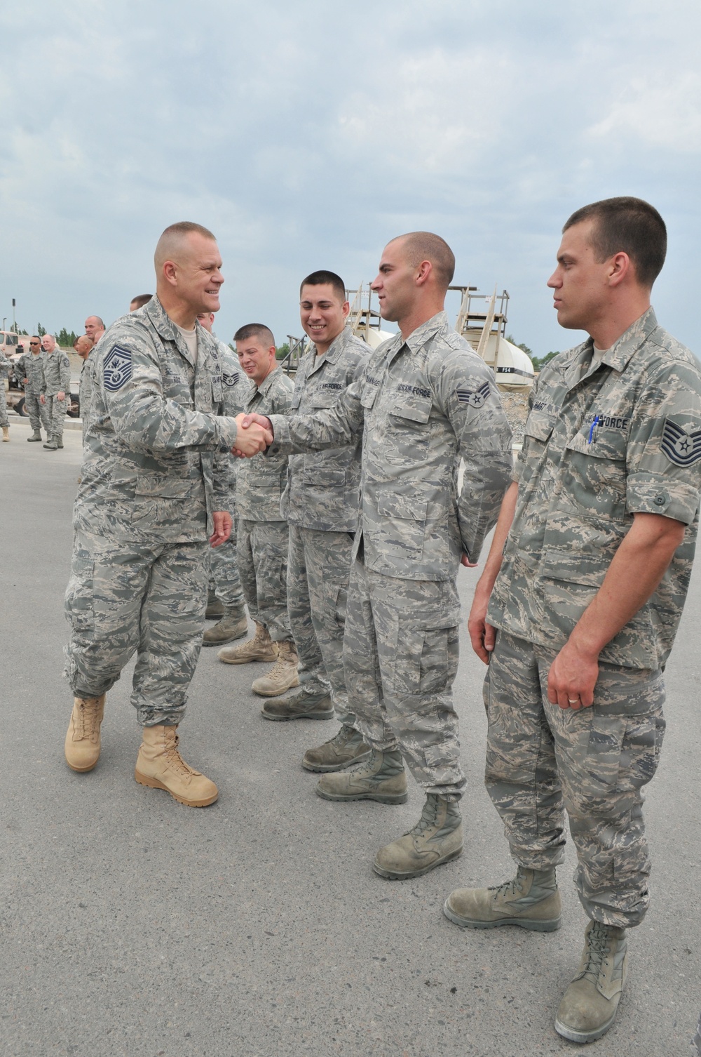 Chief Master Sergeant of the Air Force James Roy visits Manas