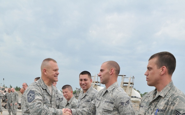 CMSAF visits, tours Transit Center