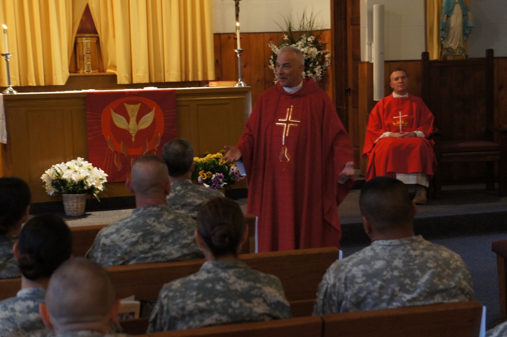 Chaplain Brig. Gen. Dolan conducts mass