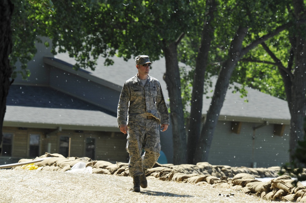 Iowa National Guard Missouri River levee patrol