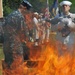 Sailors decommission flag