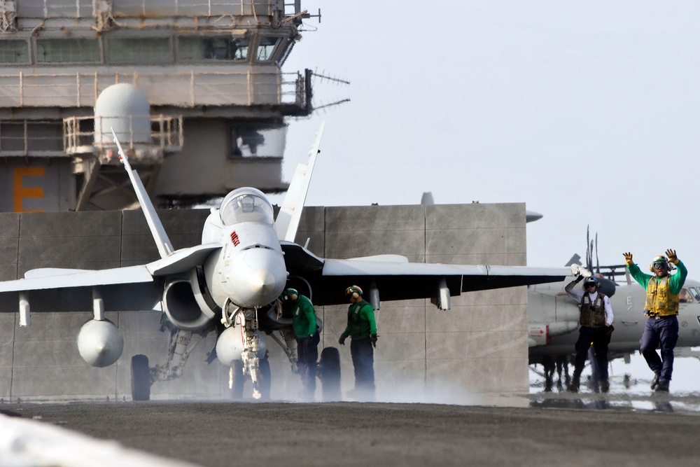 USS Ronald Reagan action