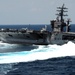 USS Dwight D. Eisenhower conducts rudder turns during sea trials