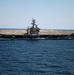 USS Dwight D. Eisenhower conducts rudder turns during sea trials