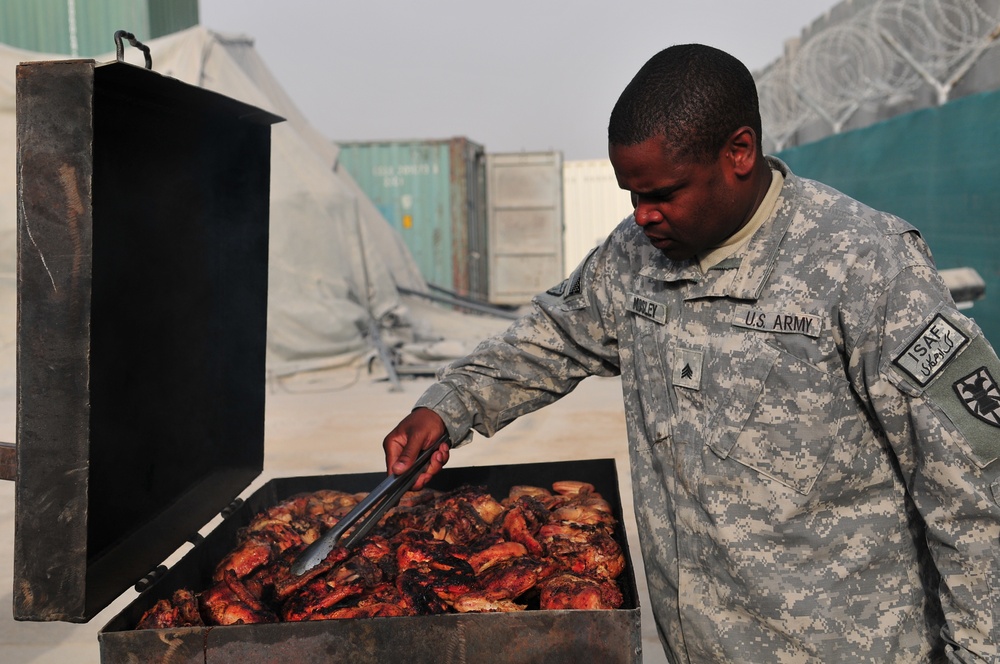 Grilling for the Army birthday