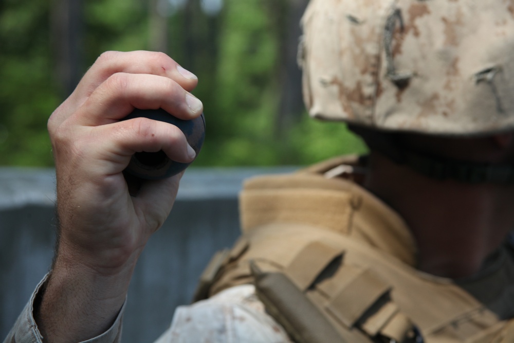 Twist, pull pin: 2nd LAAD gunners grenade-train at Camp Lejeune