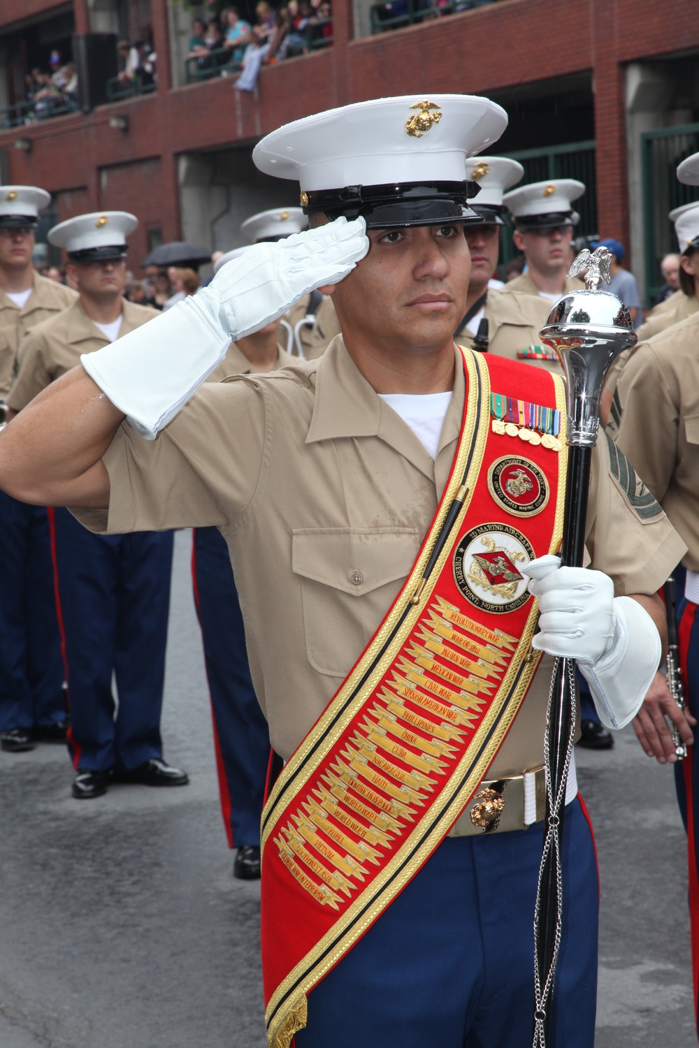 2nd MAW Band parades through Troy, NY