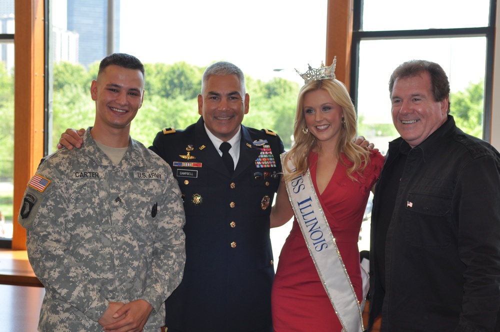 Sgt. Carter, Maj. Gen. Campbell; Whitney Thorpe-Klinsy, Joe Cantafio