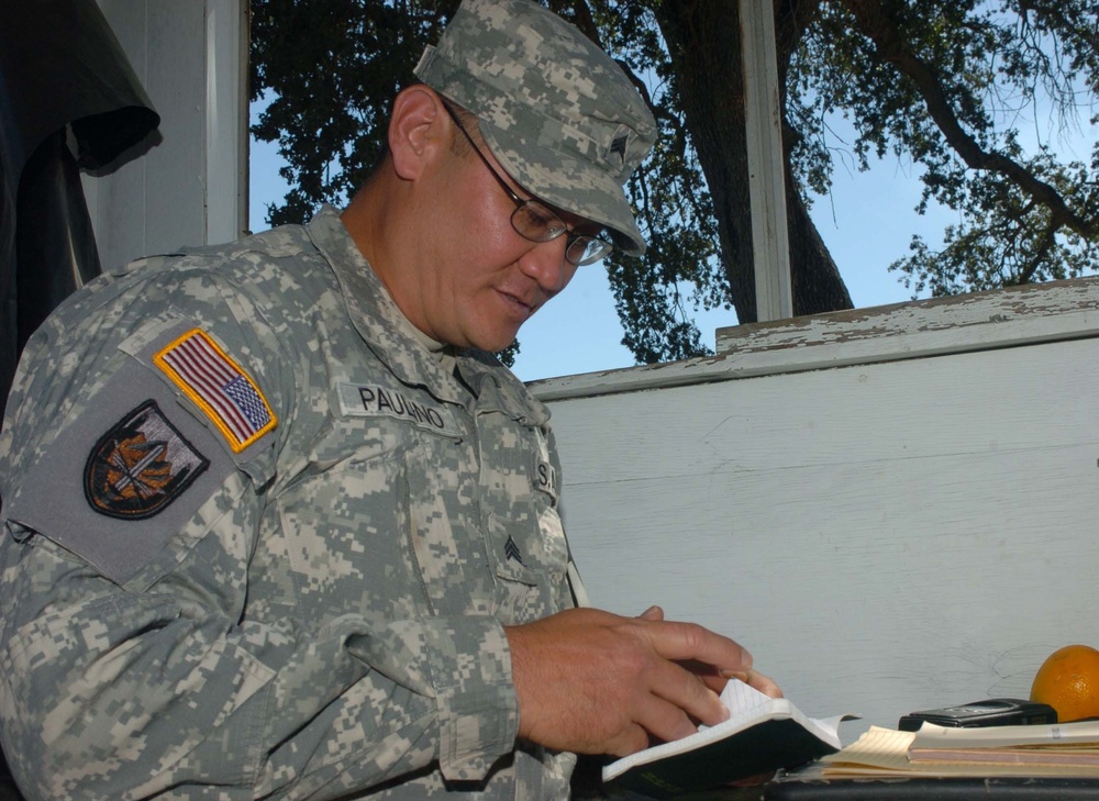 368th Military Police Company on duty at Fort Hunter Liggett