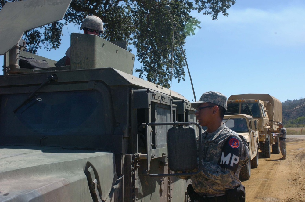 368th Military Police Company on duty at Fort Hunter Liggett