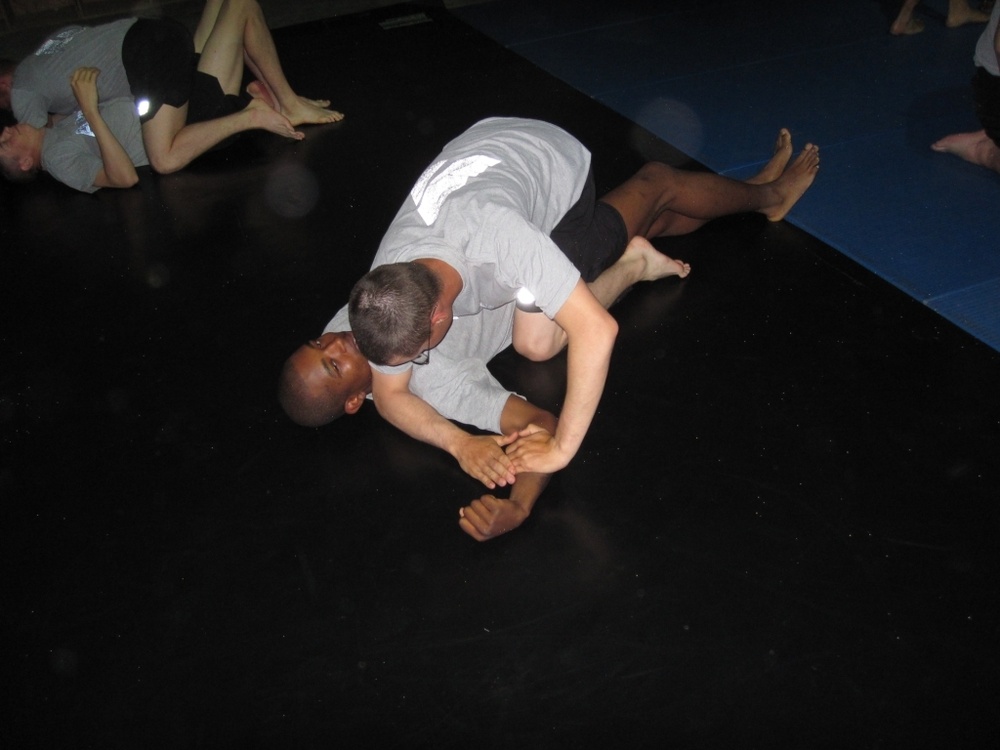 Soldiers practice hand-to-hand combat skills