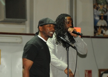 Poets use spoken word to entertain troops