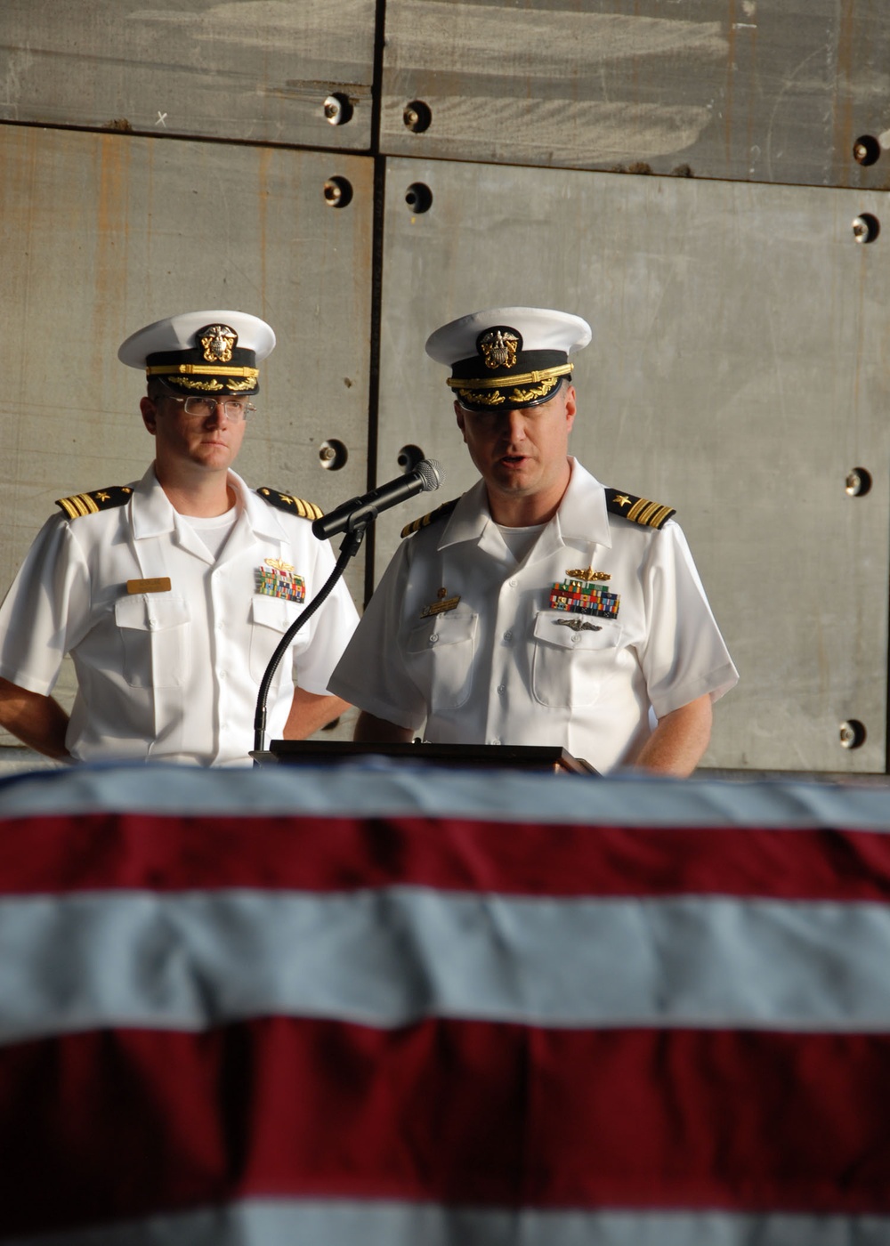 USS Oak Hill conducts burial at sea