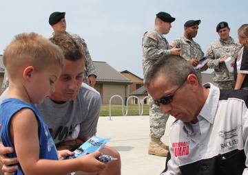 Kansas National Guard static displays drag racers and vehicles