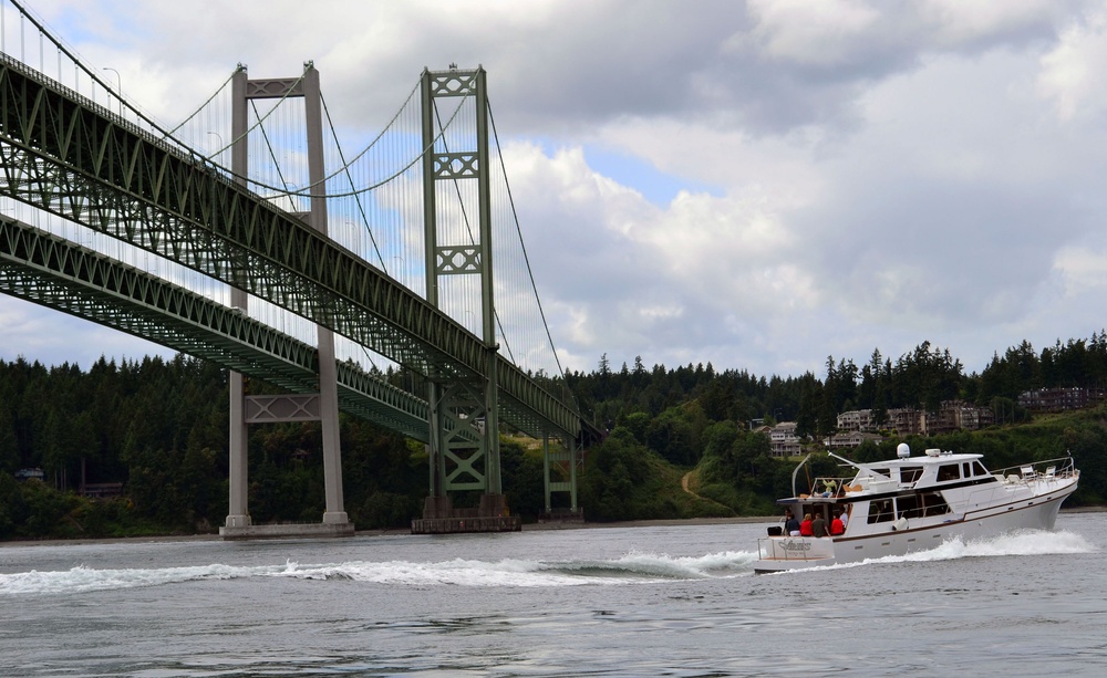 The Aries cruise Puget Sound during the Annual Evergreen Fleet Cruise