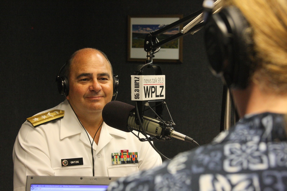 Rear Adm. Gintzig interviewed during Chattanooga Navy Week