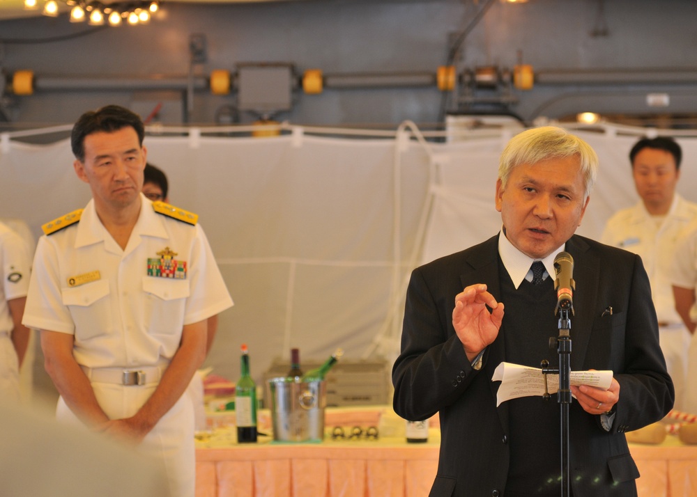 Reception during Japan Maritime Self-Defense Force training