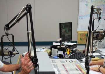 Rear Adm. Payne interviewd by NPR during Quad Cities Navy Week 2011