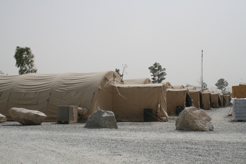 Soldiers making Camp Nathan Smith their own