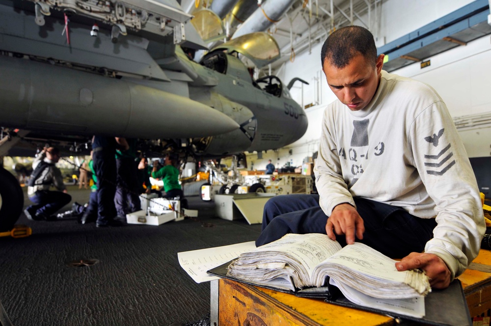 Sailors maintain jets