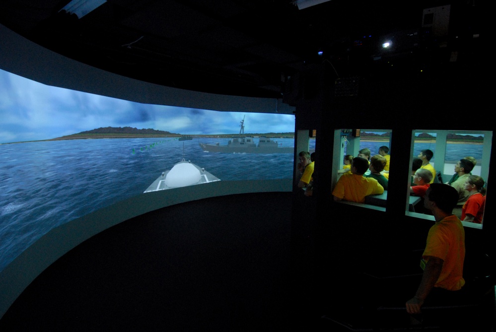 High school students visit the Naval Academy