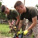 Marines volunteer at park clean-up