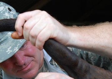 Soldiers promote Surinamese animal health