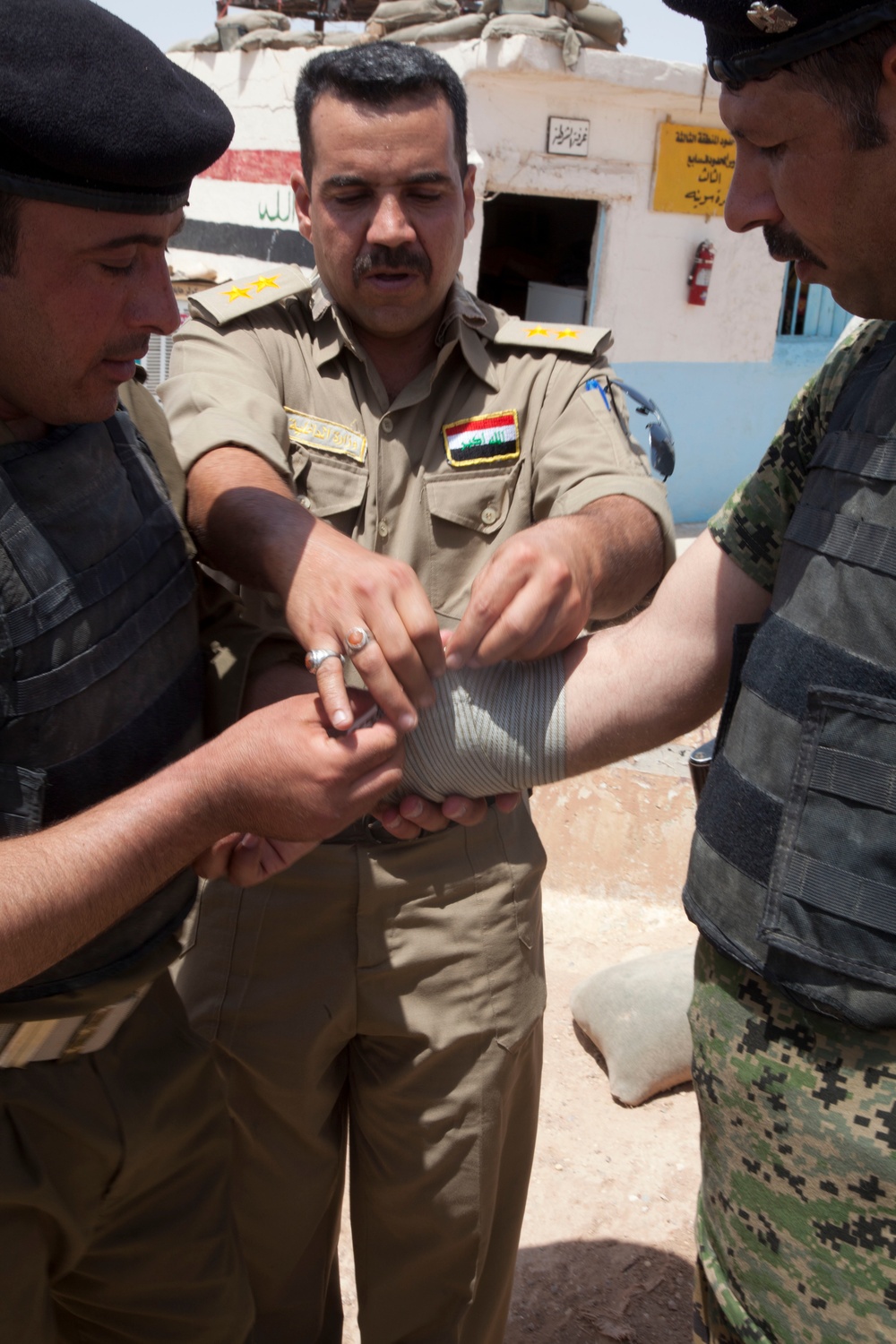 Medical training class at Fort Saad