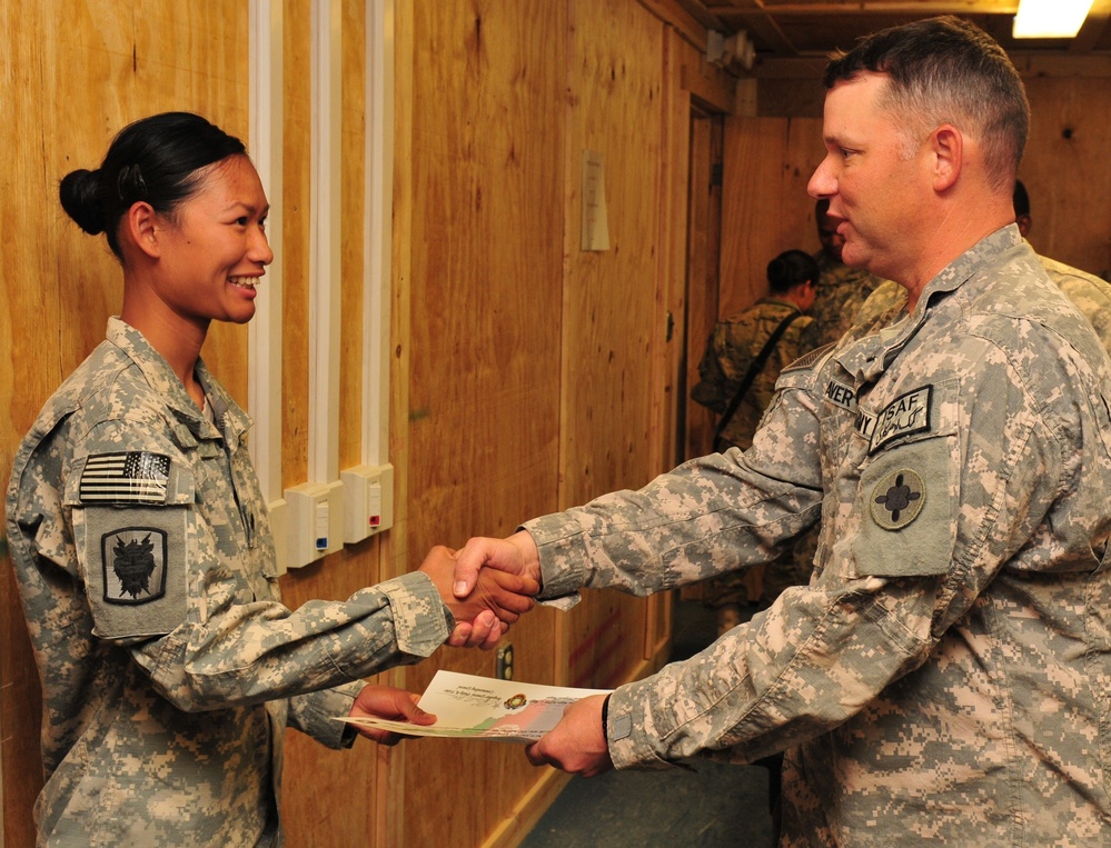 Joint Sustainment Command–Afghanistan recognizes Nevada Army National Guard unit at Kandahar Airfield