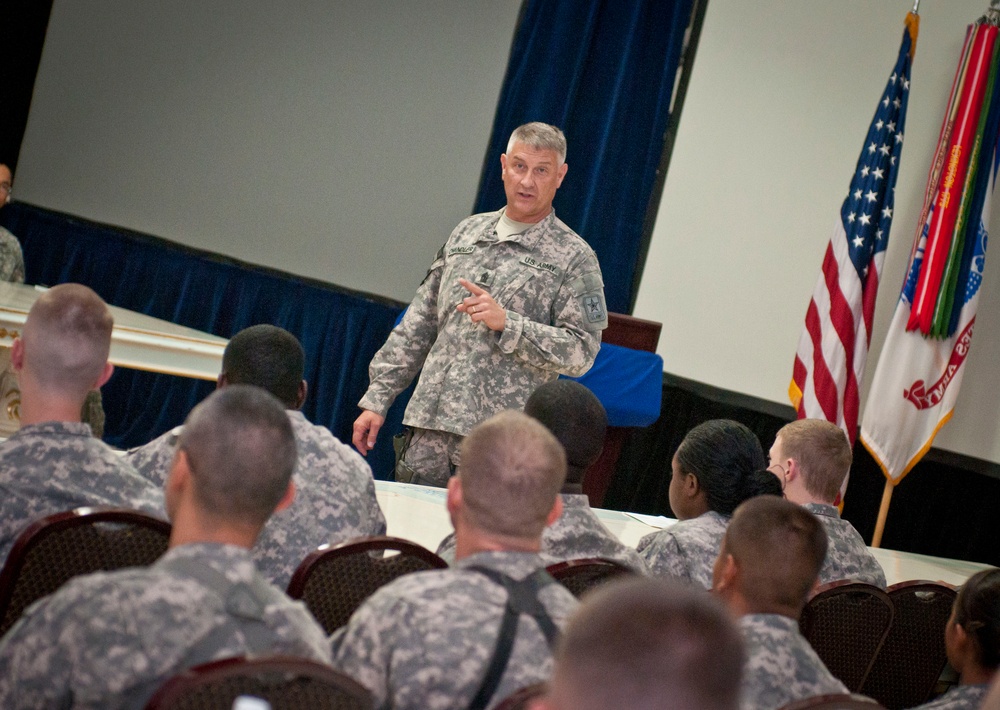 Sgt. Maj. Chandler visits troops in Iraq