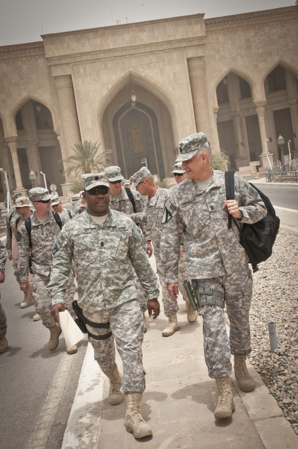 Sgt. Maj. Chandler visits troops in Iraq