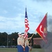 Rendering honors to American flags