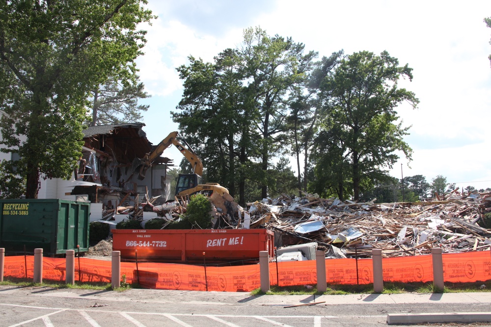 Former 2nd Marine Aircraft Wing Headquarters bulldozed