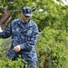 Sailors clean up base