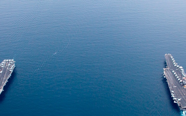 USS Enterprise in the Strait of Bab el Mandeb
