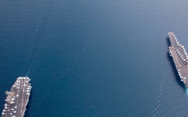 USS Enterprise in the Strait of Bab el Mandeb