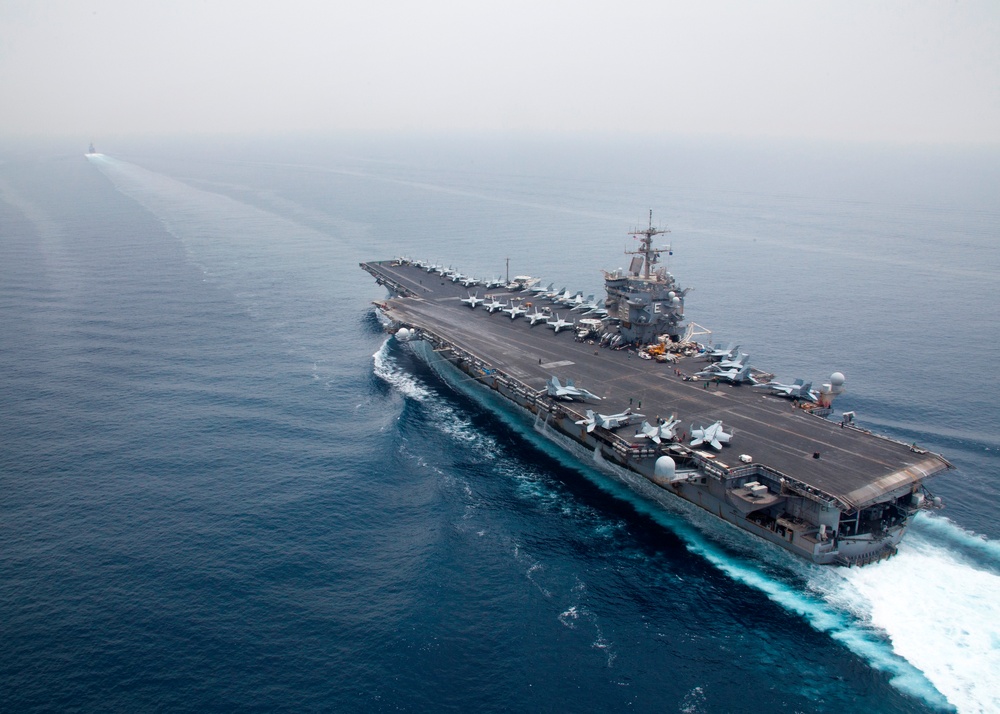 USS Enterprise in the Strait of Bab el Mandeb