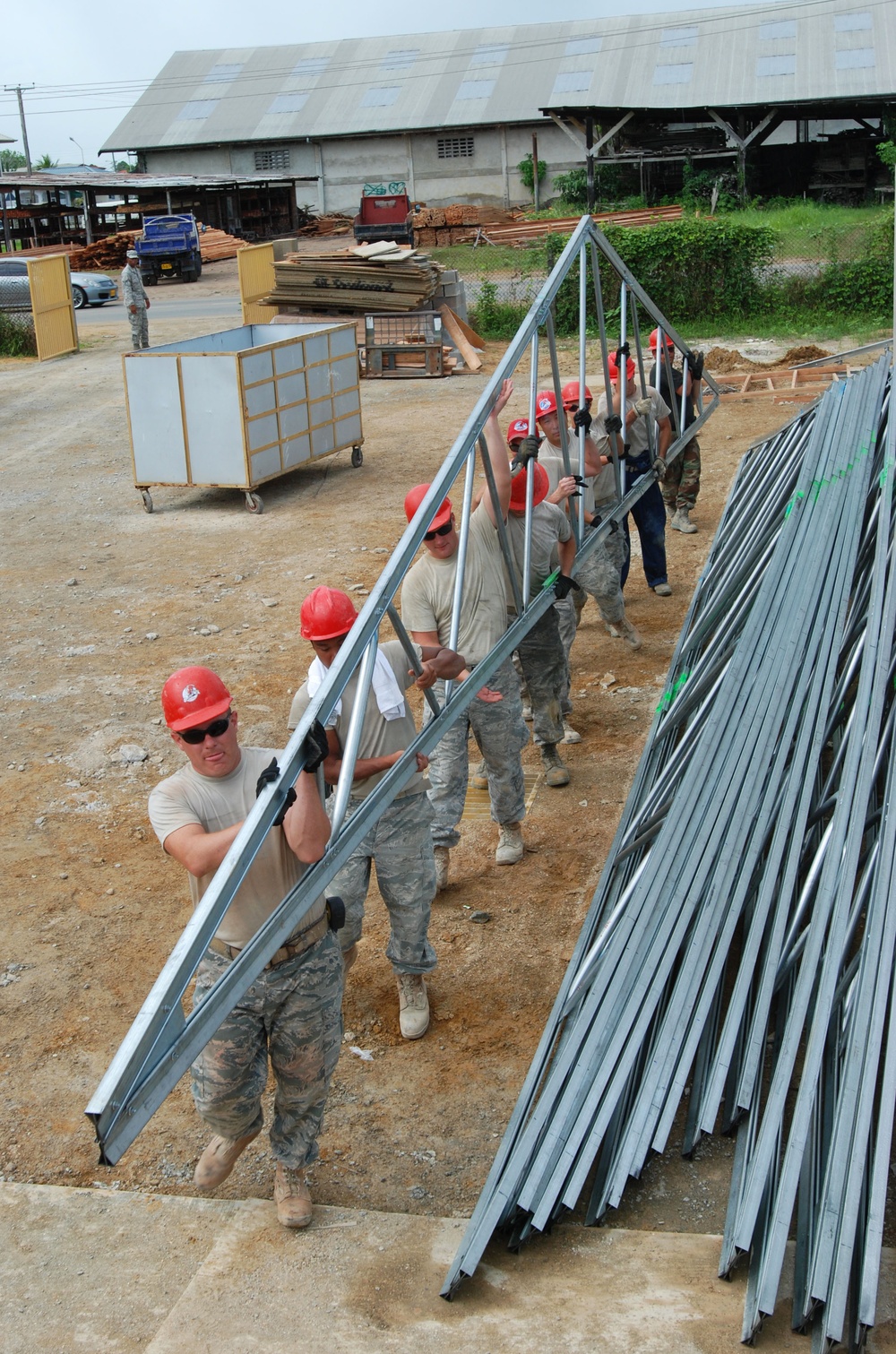 US airmen construct school in Suriname
