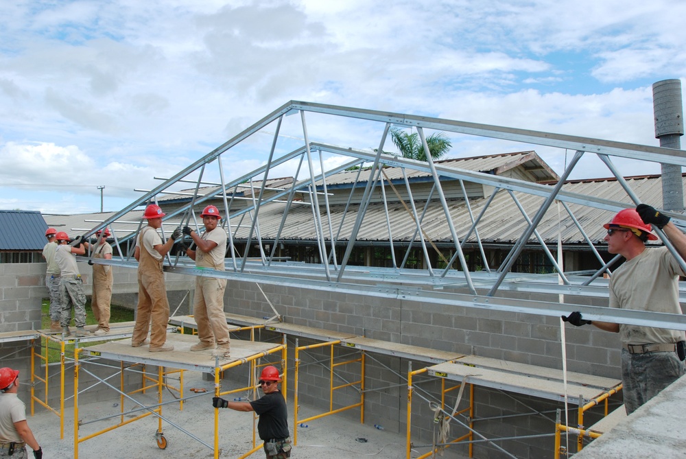 US airmen construct school in Suriname