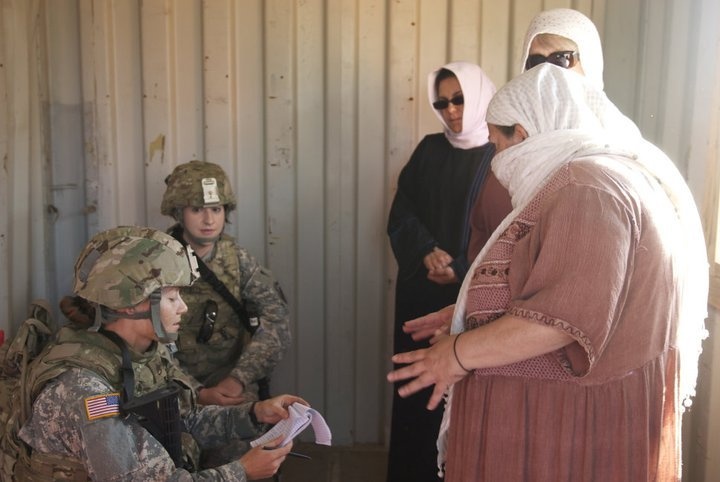 Civil affairs soldiers use female engagement teams