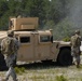 Soldiers run for cover during a fire fight