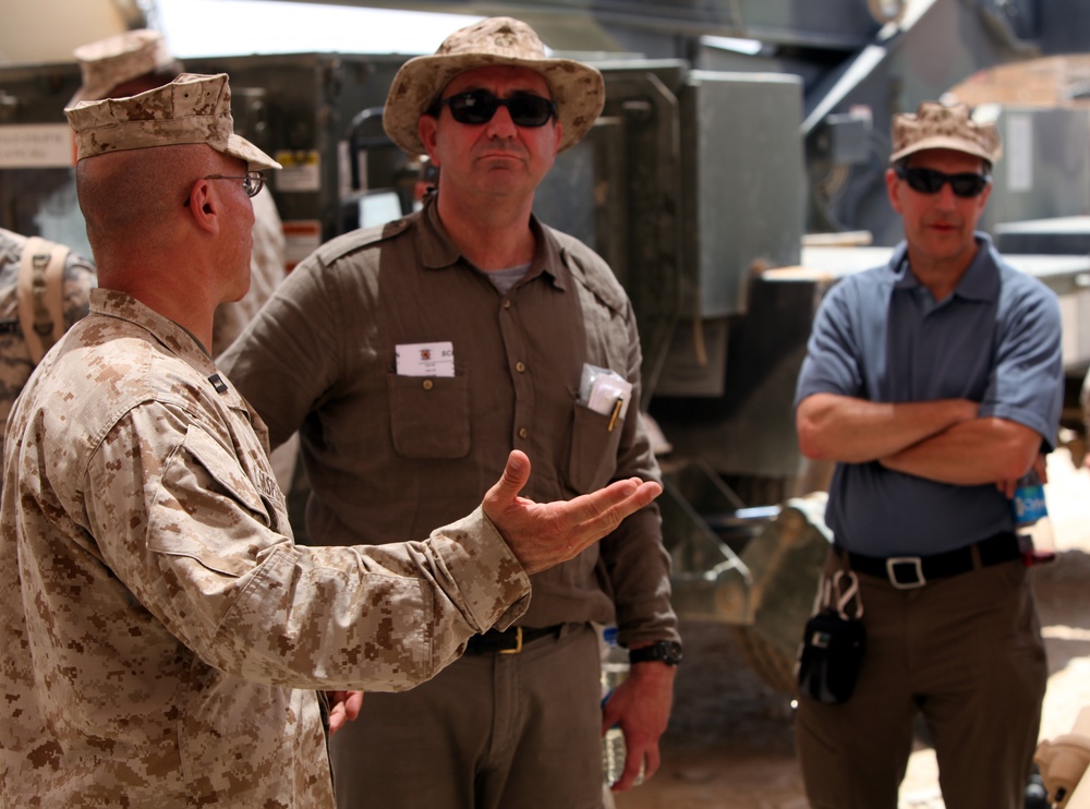 Top Department of Defense officials visit Logistics Marines, focus on warrior support