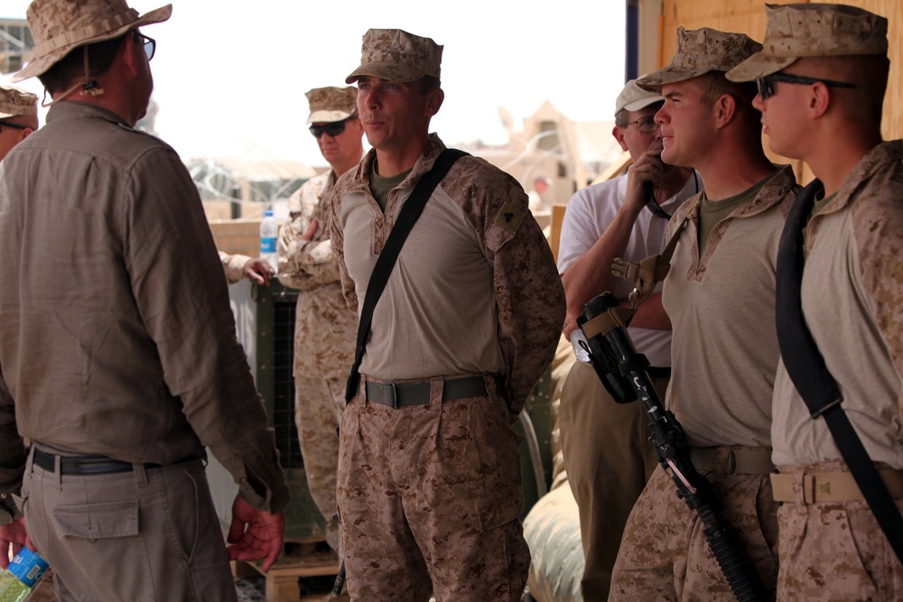 Top Department of Defense officials visit Logistics Marines, focus on warrior support