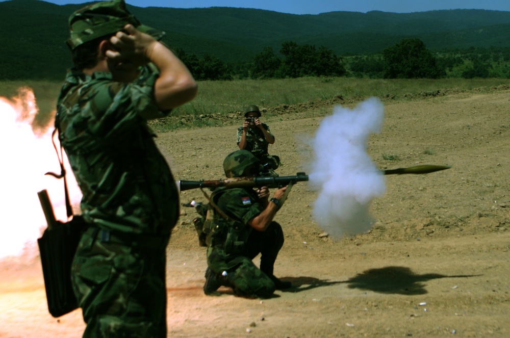 Live fire exercise with US, Serbian and Bulgarian troops