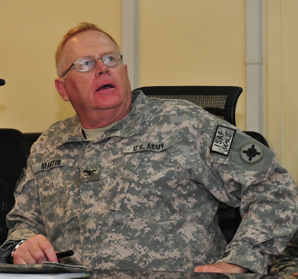 National Guard General Officers conduct battlefield circulation at Kandahar Airfield