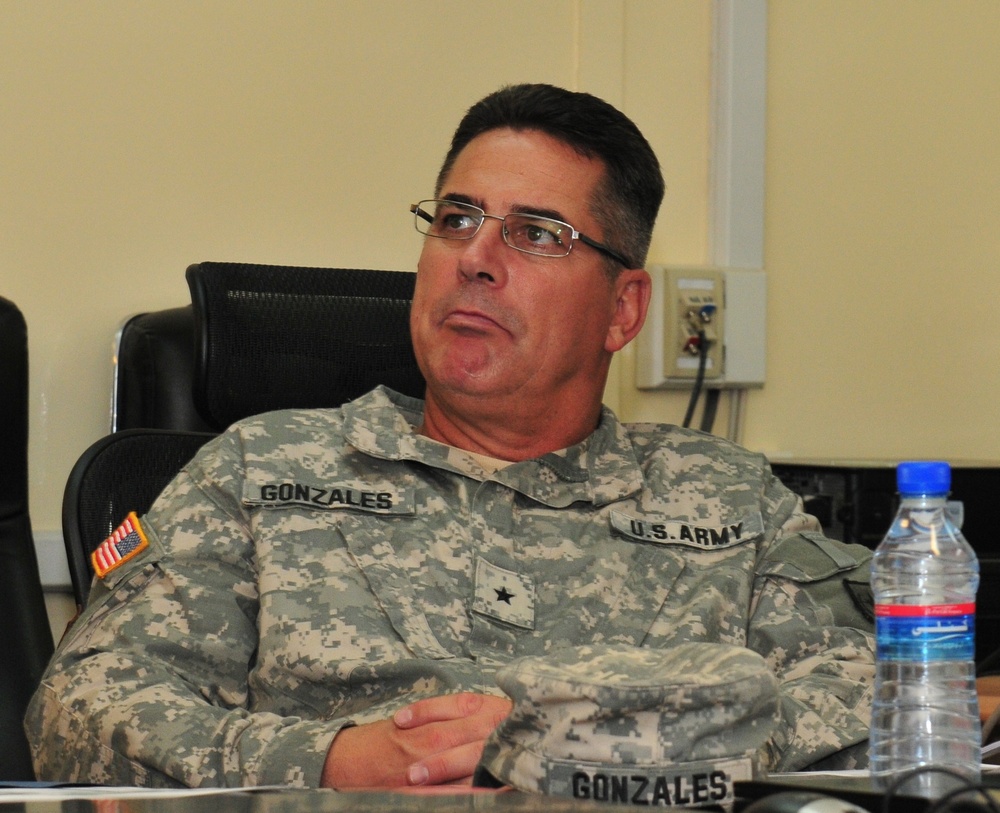 National Guard General Officers conduct battlefield circulation at Kandahar Airfield