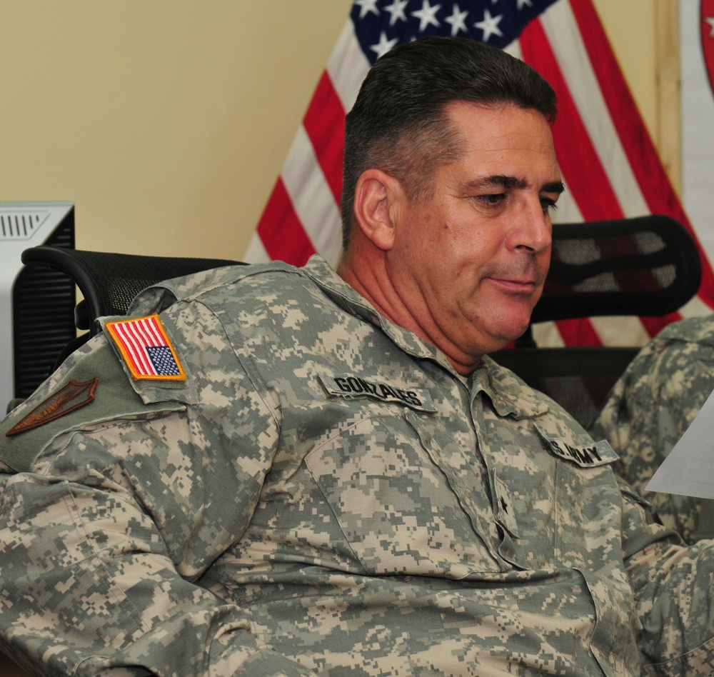 National Guard General Officers conduct battlefield circulation at Kandahar Airfield